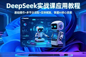 【第13842期】DeepSeek实战课应用教程、基础操作+多平台适配+实体赋能,掌握AI核心技能