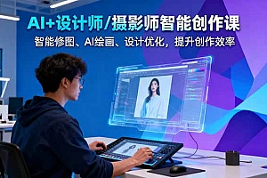 【第13850期】AI+设计师/摄影师智能创作课:智能修图、AI绘画、设计优化,提升创作效率