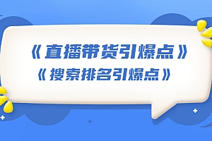 【勇锶1932期】王通《直播带货引爆点》+《搜索排名引爆点》(两套视频课)无水印