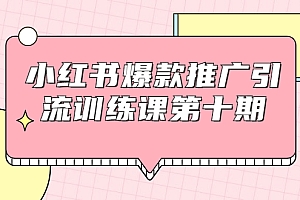 【勇锶1957期】小红书爆款推广引流训练课第十期,手把手带你玩转小红书,轻松月入过万