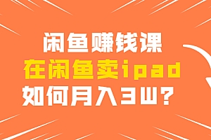 【勇锶1986期】闲鱼赚钱课:在闲鱼卖ipad,如何月入3W?详细操作教程