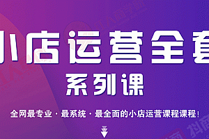 【勇锶1996期】小店运营全套系列课 从基础入门到进阶精通,系统掌握月销百万小店核心秘密
