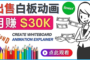 【第4479期】如何用最简单制作白板动画（WhiteBoard Animation）月赚3万美元