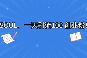 【第7035期】SOUL，一天引流100 创业粉！