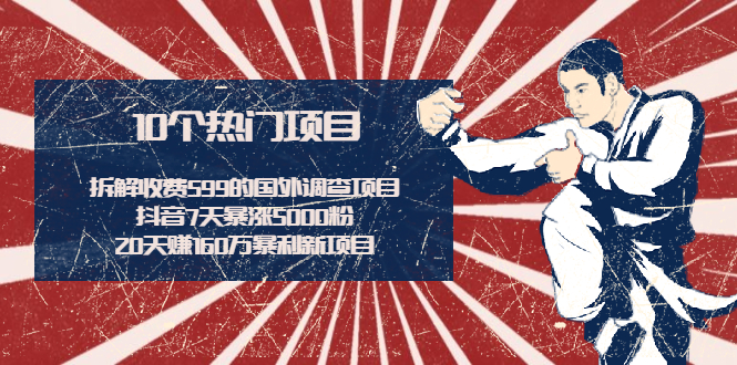 【第2321期】拆解收费599的国外调查项目+抖音7天暴涨5000粉+20天赚160万暴利新项目-勇锶商机网