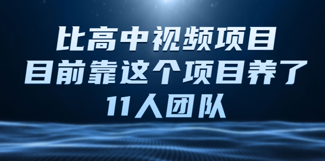 【第2592期】中视频项目，目前靠这个项目养了11人团队-勇锶商机网