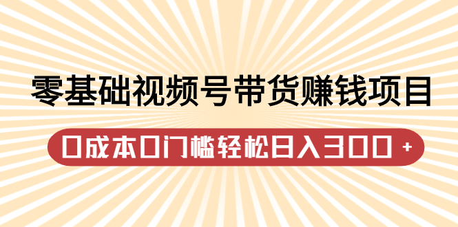 【副业项目2881期】零基础视频号带货赚钱项目，0成本0门槛轻松日入300+【视频教程】-知行副业网