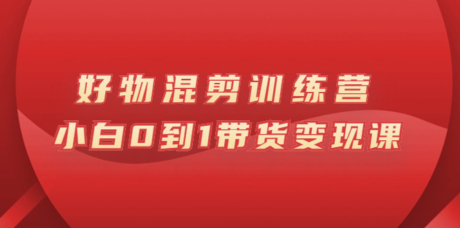 【副业项目3067期】万三好物混剪训练营：小白0到1带货变现课-知行副业网