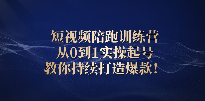 【第3110期】短视频陪跑训练营：从0到1实操起号，教你持续打造爆款-勇锶商机网