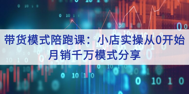 【第3112期】带货模式陪跑课：小店实操从0开始，月销千万模式分享-勇锶商机网