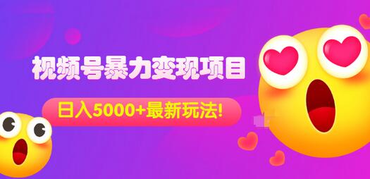 【第3596期】外面收费699的视频号暴力变现项目，日入5000+，简单易操作当天见效果-勇锶商机网