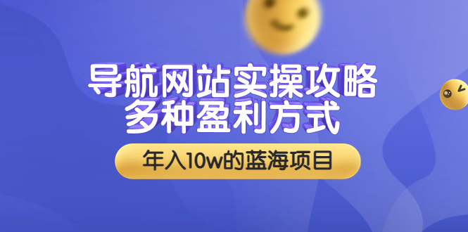 【第3734期】导航网站实操攻略，多种盈利方式，年入10w的蓝海项目（附搭建教学+源码）-勇锶商机网