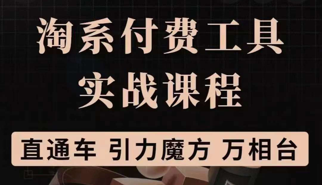 【第3798期】淘系付费工具实战课程【直通车、引力魔方】战略优化，实操演练（价值1299）-勇锶商机网