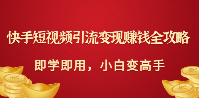 【第3844期】快手短视频引流变现赚钱全攻略：即学即用，小白变高手（价值980元）-勇锶商机网