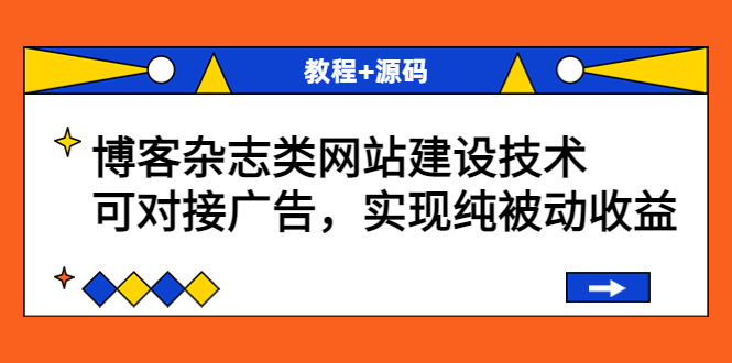 【第3853期】博客杂志类网站建设技术，可对接广告，实现纯被动收益（教程+源码）-勇锶商机网