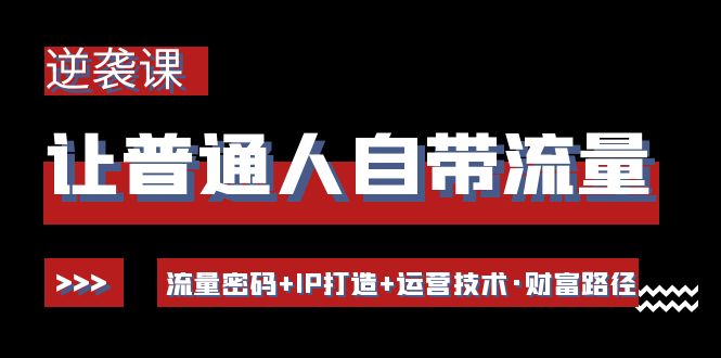 【第4434期】让普通人自带流量的逆袭课：流量密码+IP打造+运营技术·财富路径-勇锶商机网