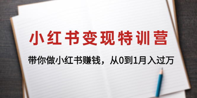 【第4546期】小红书变现特训营：带你快速入局小红书，从0到1月入过万-勇锶商机网