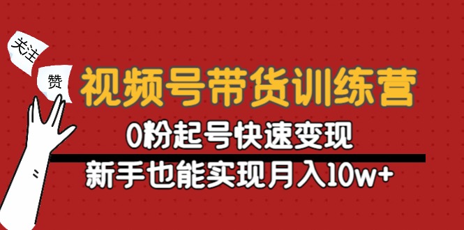 【第4605期】视频号带货训练营：0粉起号快速变现，新手也能实现月入10w+-勇锶商机网