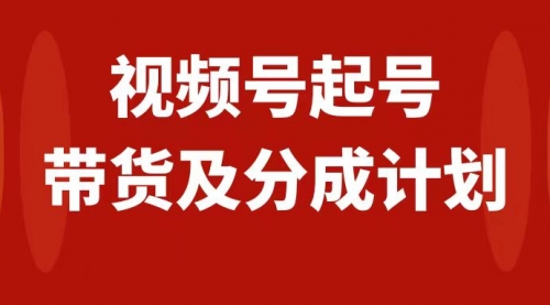 【第8193期】视频号快速起号，分成计划及带货，0-1起盘、运营、变现玩法，日入1000+-勇锶商机网