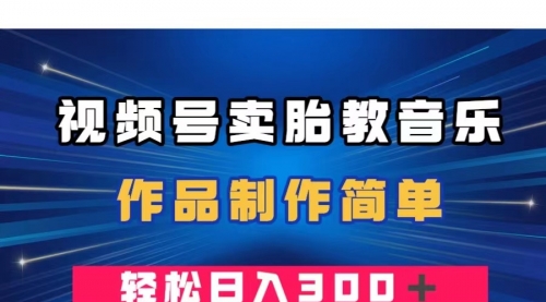 【第8197期】视频号卖胎教音乐，作品制作简单，一单49，轻松日入300＋-勇锶商机网