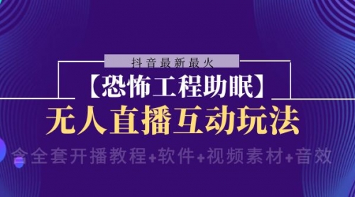 【第8446期】抖音最新最火【恐怖工程助眠】无人直播互动玩法-勇锶商机网