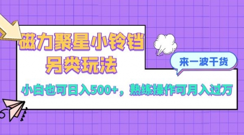 【第8484期】磁力聚星小铃铛另类玩法，小白也可日入500+-勇锶商机网