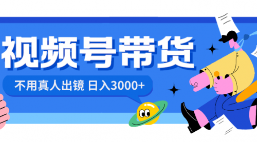 【第8606期】视频号带货，日入3000+，不用真人出镜-勇锶商机网