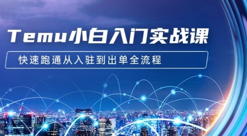 【第9258期】Temu小白入门实战课：跨境拼多多电商培训 快速跑通从入驻到出单全流程-12节-吸亿欧创业网