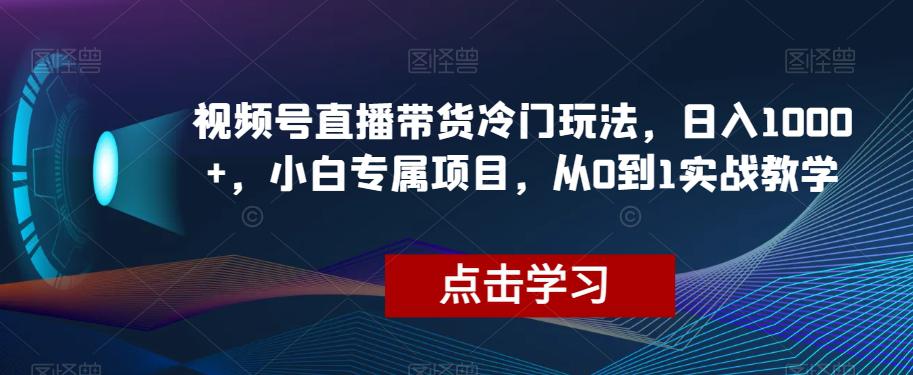 【第9416期】视频号最新玩法，简单搬运带货视频，日入2000+，新手小白手机轻松操作-勇锶商机网