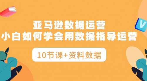 【第9964期】亚马逊数据运营，小白如何学会用数据指导运营（10节课+资料数据）-勇锶商机网