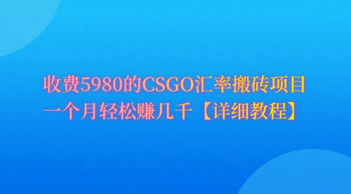 【第9670期】CSGO装备搬砖，月综合收益率高达60%，你也可以！-勇锶商机网