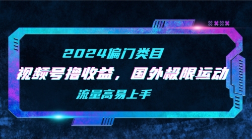 【第9672期】视频号撸收益，二创国外极限运动视频锦集，流量高易上手-勇锶商机网