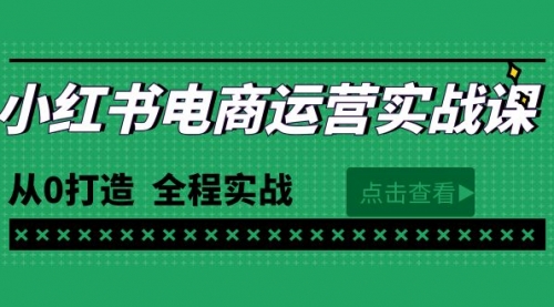 【第9822期】最新小红书·电商运营实战课，从0打造 全程实战（65节视频课）-勇锶商机网