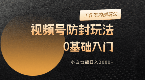 【第9949期】2024视频号升级防封玩法，零基础入门，小白也能日入3000+-勇锶商机网