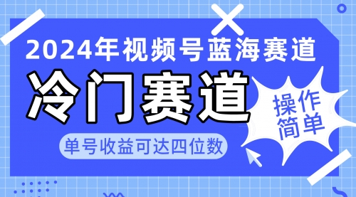 【第10004期】2024视频号冷门蓝海赛道，操作简单 单号收益可达四位数（教程+素材+工具）-勇锶商机网