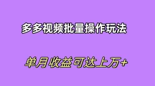 【第9866期】拼多多视频带货快速过爆款选品教程 每天轻轻松松赚取三位数佣金-勇锶商机网