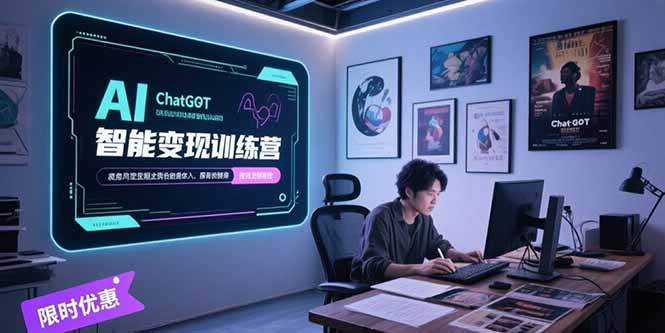 【第13272期】AI智能变现训练营，ChatGPT写作变现，电影解说制作，图文带货方法论-吸亿欧创业网
