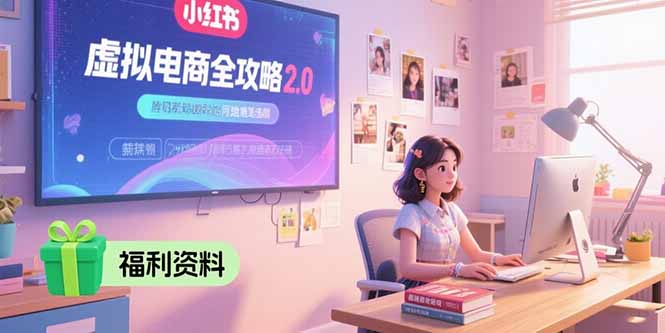 【第13273期】虚拟电商全攻略2.0，开店选品实操流程，账号定位、货源发布、笔记发布技巧-吸亿欧创业网