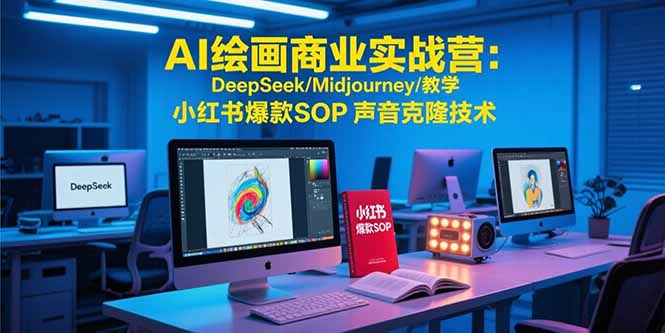 【第13319期】AI绘画商业实战营：DeepSeek/Midjourney/教学 小红书爆款SOP 声音克隆技术-吸亿欧创业网