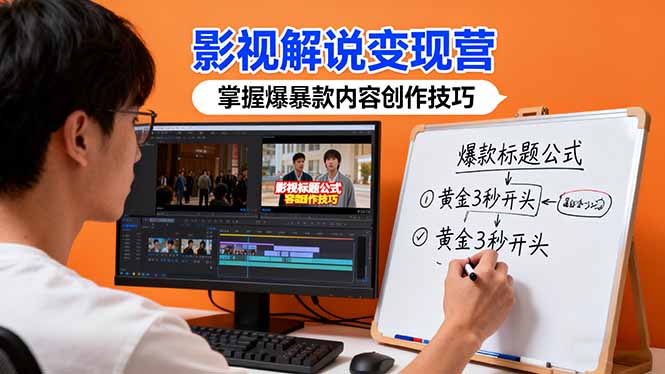 【第13814期】影视解说变现营:通过30+实战案例爆款内容创作技巧,掌握影视解说盈利密码