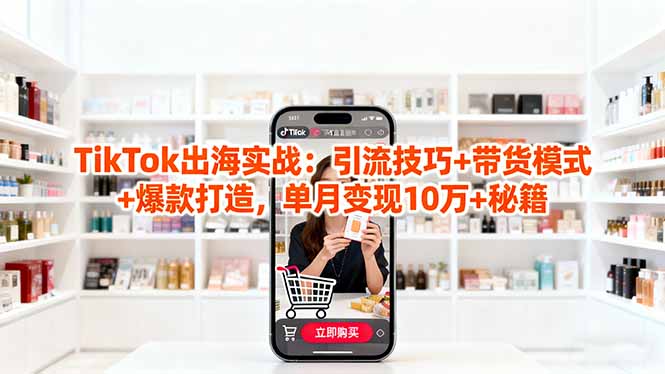 【第13825期】「TikTok出海实战」引流技巧+带货模式+爆款打造,单月变现10万+秘籍