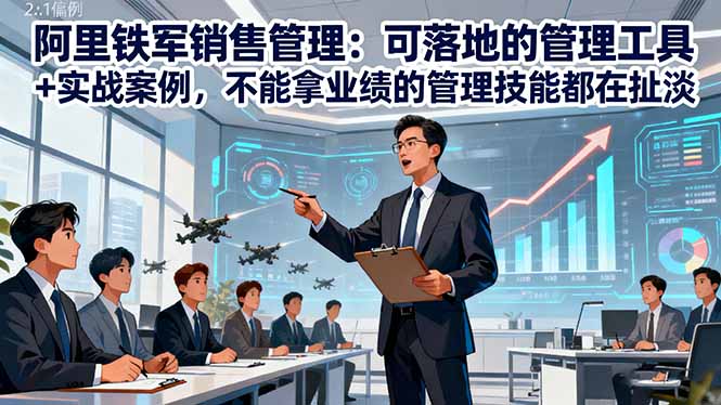 【第13873期】阿里铁军销售管理:可落地的管理工具+实战案例,不能拿业绩的管理都在扯淡