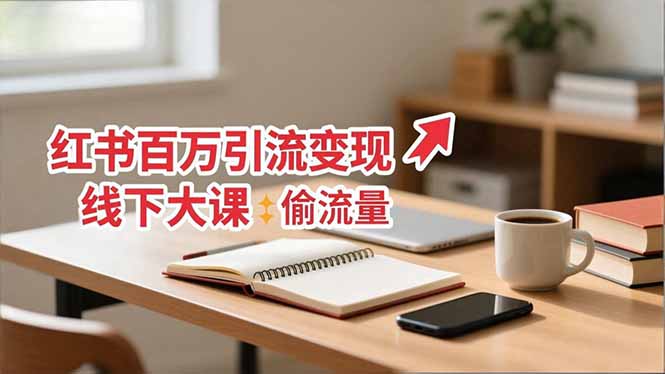 【第14013期】小红书百万引流变现-11月线下大课:分享从0到百万引流路径,手把手教偷流量、拿结果