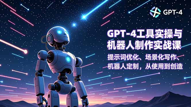 【第14127期】GPT-4工具实操与机器人制作实战课:提示词优化、场景化写作、机器人定制,从使用到创造