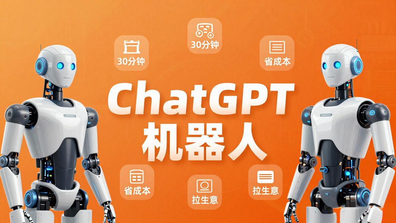智能机器人定制速成课:技术小白30分钟做出ChatGPT机器人,省时间砍成本还能拉生意