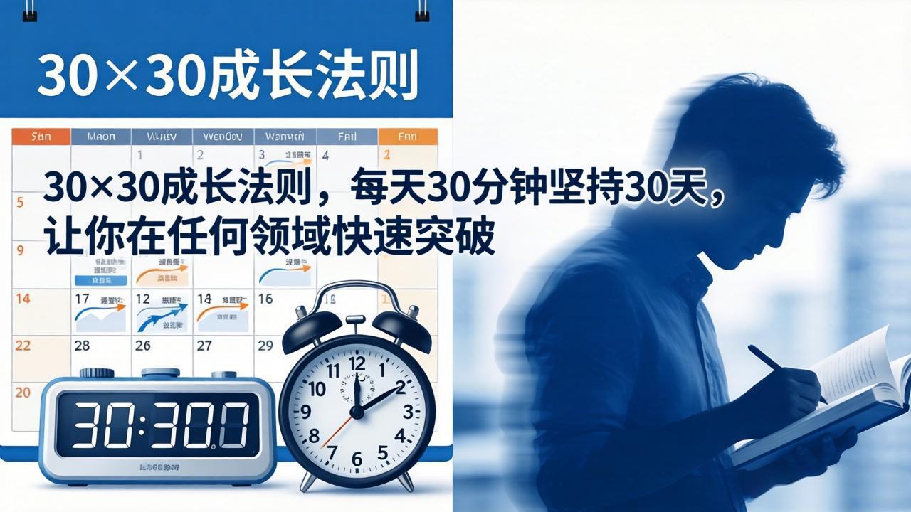 付费文章：30×30成长法则，每天30分钟坚持30天，让你在任何领域快速突破-吸亿欧创业网